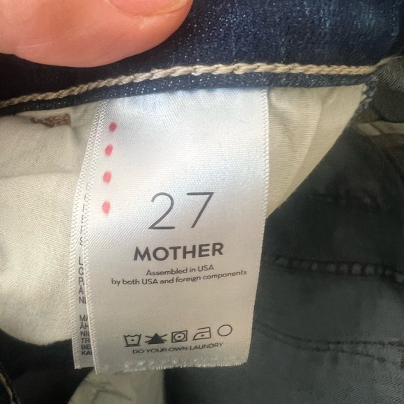 MOTHER Flare & Wide the hustler roller sneak Leg Dark Blue Jeans - Picture 15 of 16